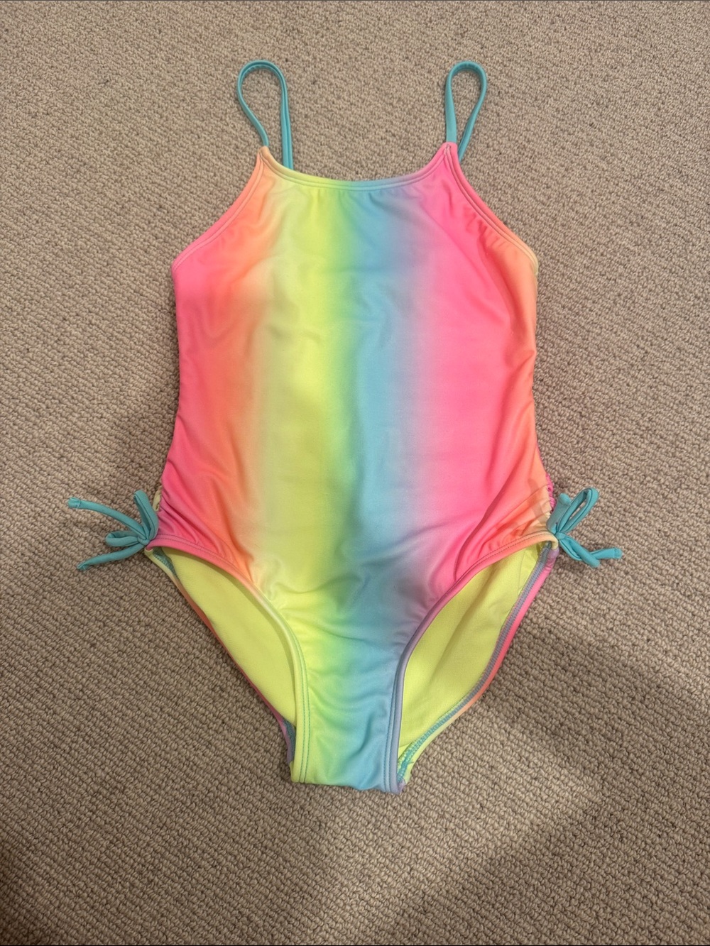 Cat & Jack Girls Rainbow Ombre One-Piece Swimsuit